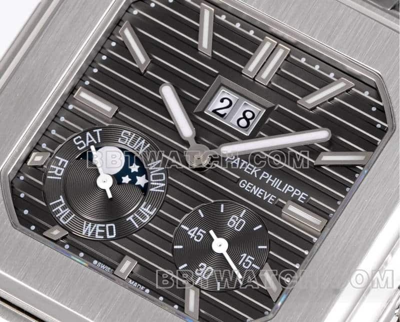 3K factory Patek Philippe CUBITUS top 1:1 super clone dark gray disk 5822 front real photo