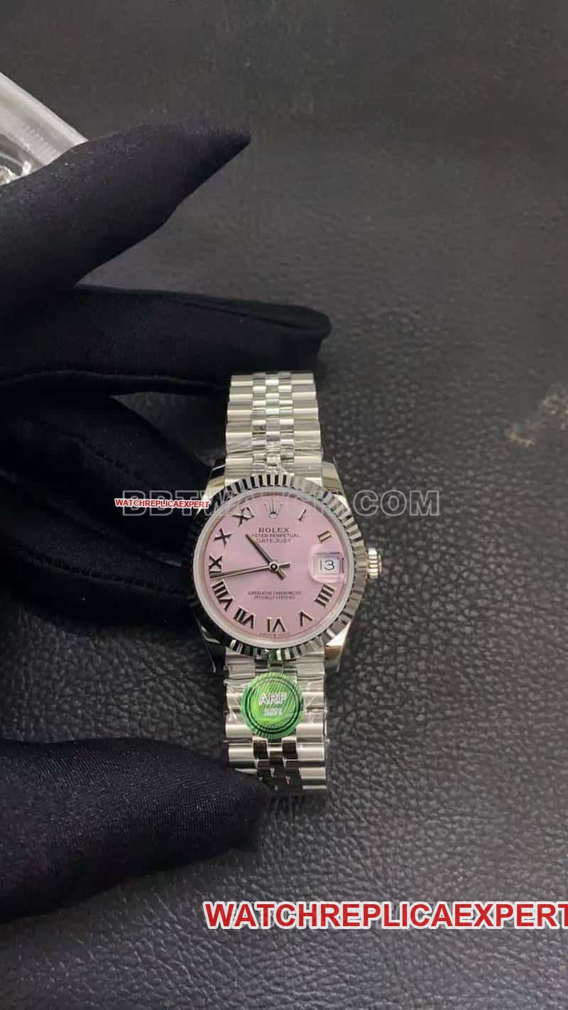 ARF FactoryRolex log 1:1super clone powder plate 31mm five rows of links 278274front live photo