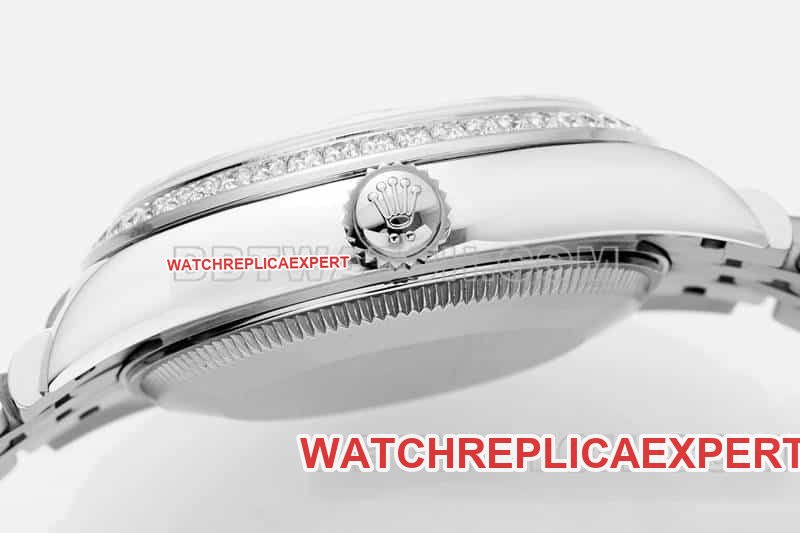 ARF FactoryRolex log super clonegreen dialdiamond bezel stick hour markers 31mm five grid link 278384side live photo