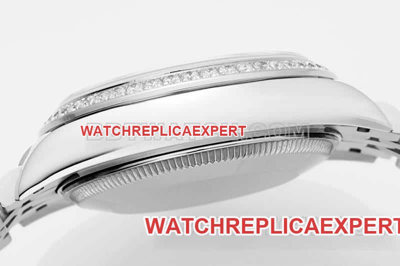 ARF FactoryRolex log super clonegreen dialdiamond bezel stick hour markers 31mm five grid link 278384side live photo
