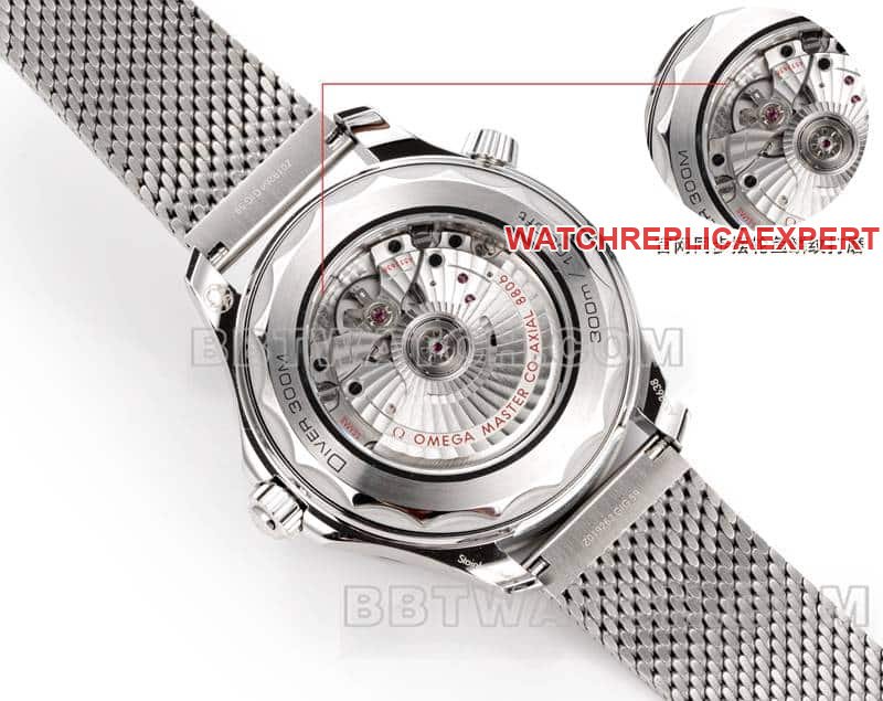 Omega1:1replica watch OR factory Seamaster 300m black dial mechanical steel bracelet caseback live photo
