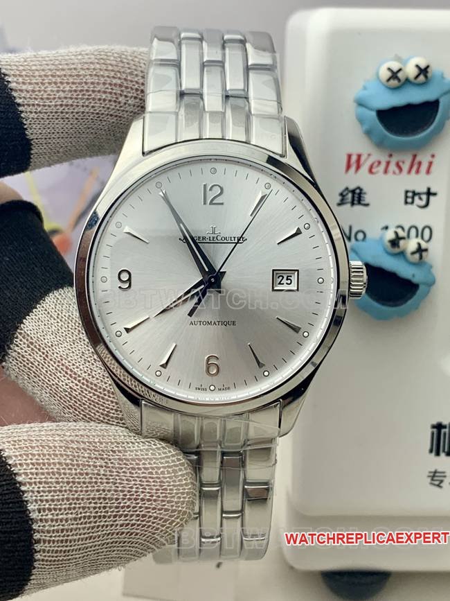 top-tier replica watch Jaeger-LeCoultreV9 Factory master silver dial899 mechanical front live photo