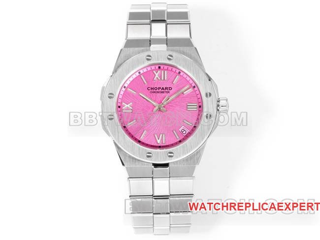 Best replica watch Snow Mountain Aoyi GH Factory Chopard Pink Plate 41mmfront live photo
