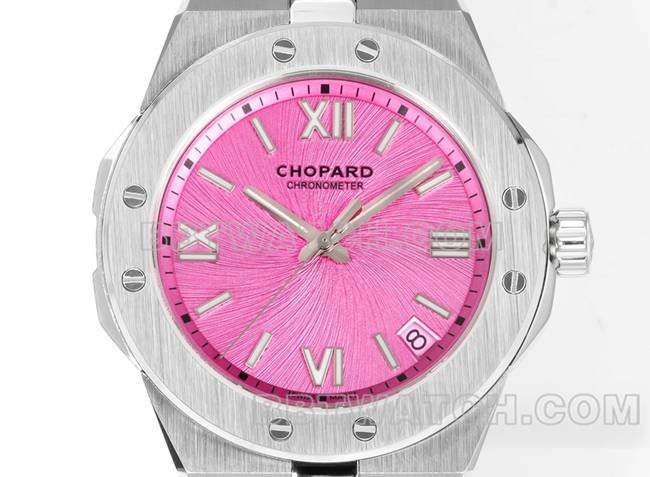 Best replica watch Snow Mountain Aoyi GH Factory Chopard Pink Plate 41mmfront live photo