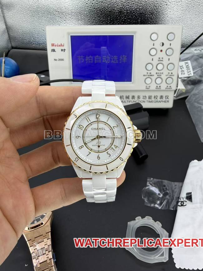 1:1replica watch ChanelBV factory white dial38mm mechanical front live photo