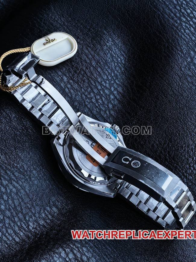 VS Factory1:1replica watch Seamaster 600m black dial orange bezel steel braceletclasp live photos