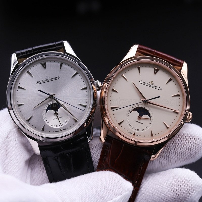 Jaeger-LeCoultre Master Ultra Thin Moon Phase Men's Watch Rose Gold Replica Watch Review - Front View
