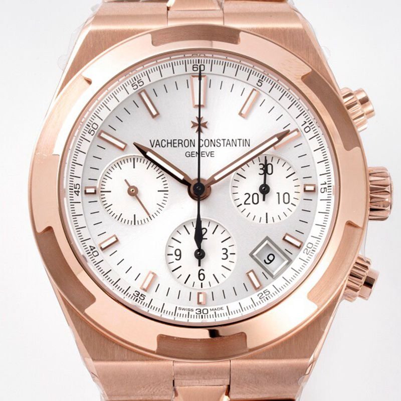Vacheron Constantintop-tiersuper clone watch Overseas series men's mechanical white face watch front view