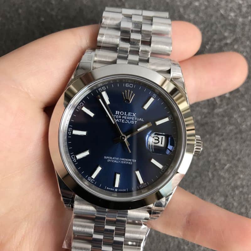 Rolextop-tier replica watch log blue series men's mechanical watch front view
