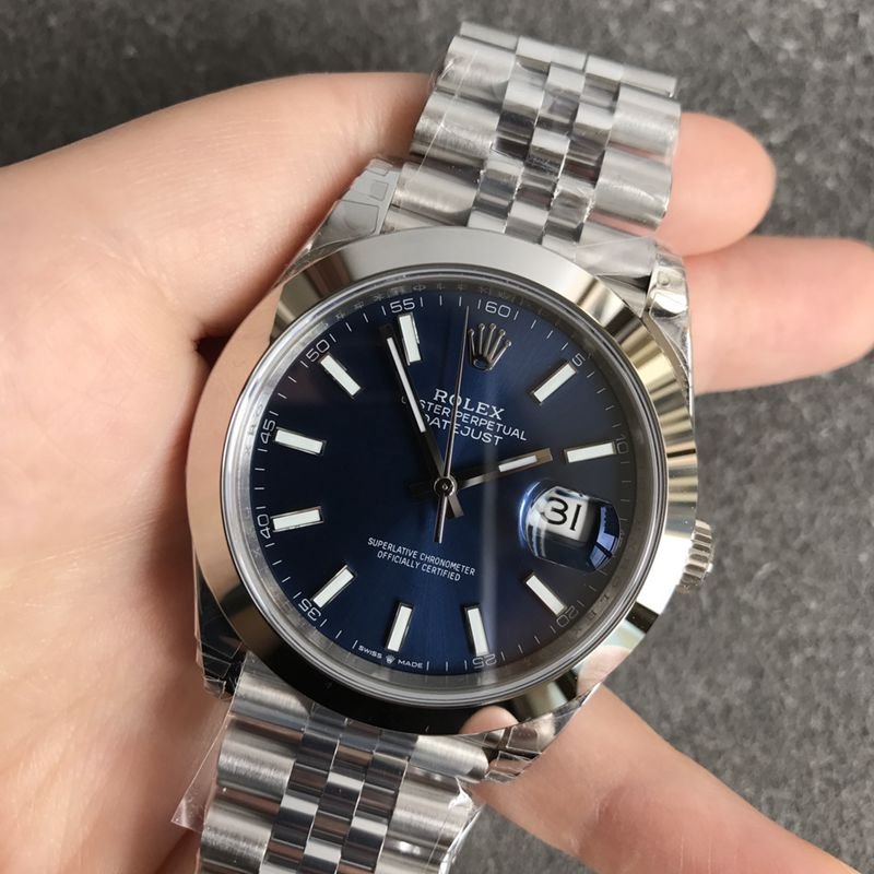 Rolextop-tier replica watch log blue series men's mechanical watch front view