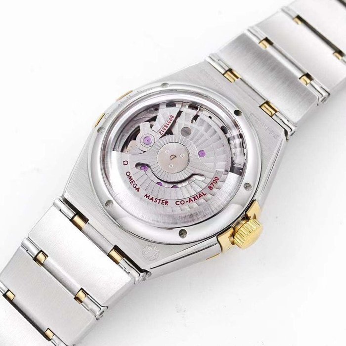 Top Replica Watches Omega Women's White Plate Constellation Series Steel Strap Wristwatch Movement Diagrams