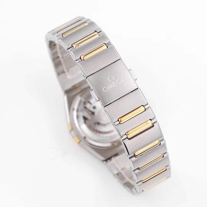 Top Replica Watches Omega Women's White Plate Constellation Series Steel Strap Watch Buckle Figure
