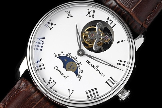 JBF FactoryBlancpaintop-tier replicahigh-quality replica watch men's white dial brown belt V3 version tourbillon classic full series mechanical leather strap watch front view