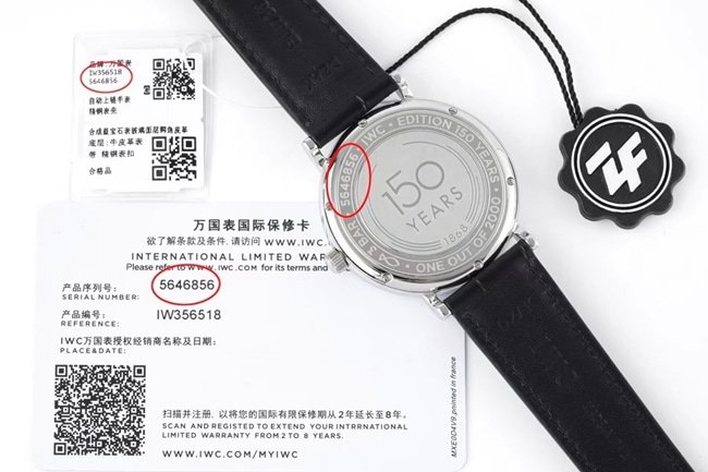 ZF Factorytop-tier replica watch IWC Portofino series automatic movementleather strap watch back cover picture