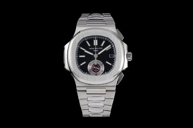 3K FactoryPatek Philippetop-tier replica watch Nautilus series men's blue dialsteel bracelet multi-function chronograph watch front view