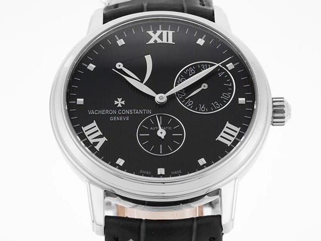 APEX factory Vacheron Constantintop-tier replica watch inheritance series men's black dial black belt automatic movement watch front view