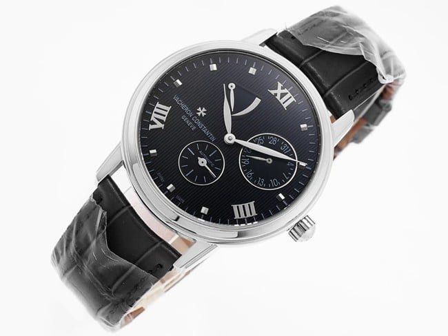 APEX factory Vacheron Constantintop-tier replica watch inheritance series men's black dial black belt automatic movement watch front view