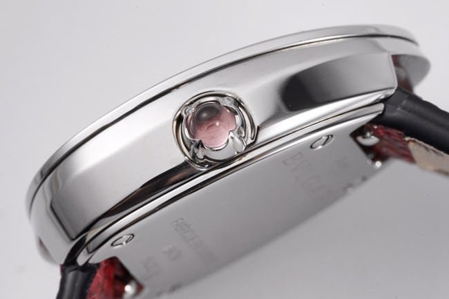 BV Factory Top Replica Watches Bvlgari Quartz Serpenti Series Women's Red Strap Belt Watch Side View