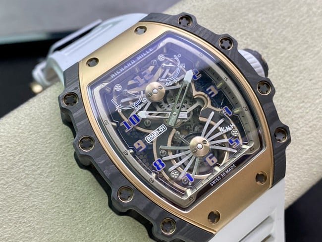 top-tier replica watch Richard Mille aerodynamic tourbillon watch front view