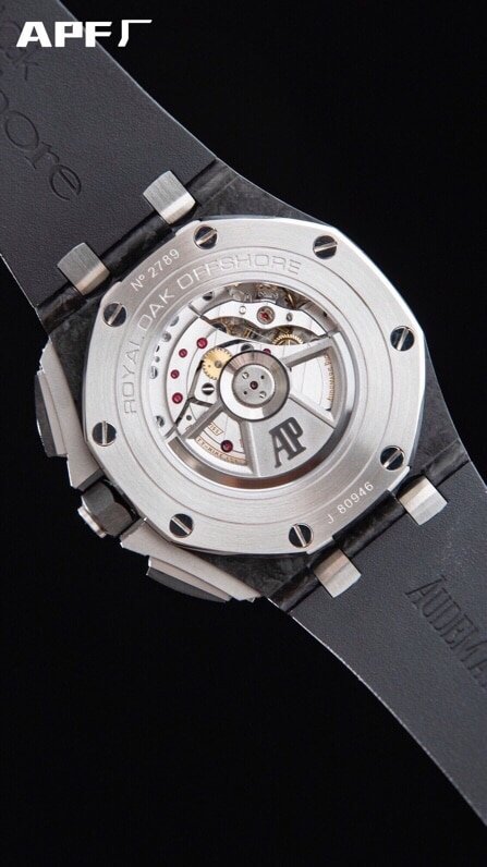 top-tier replicaAPFAudemars PiguetRoyal Oakblack dial offshore 26400 forged carbon brazing chronograph watch black dial concentrated research and development to break through barriers movement chart