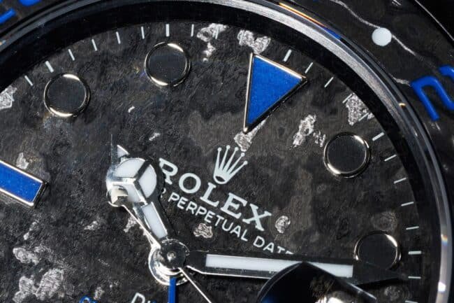 Big factory high-quality replicaVS new product RolexGMT-Master unique carbon fiber pattern watch detail shots