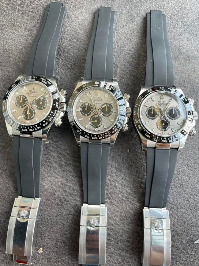 top-tiersuper cloneC factory Rolex new gray plate white goldDaytona4130movement men's watch front view