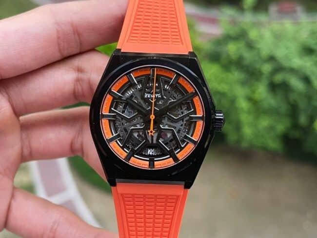 top-tiersuper cloneLF Zenith black dialDEFY series new upgraded version of men's watch front view