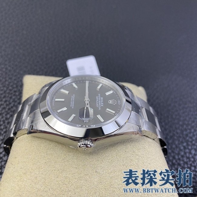 vsRolextop-tiersuper clone log 41mm watch_How much does it cost_Pictures_How is the workmanship Side view
