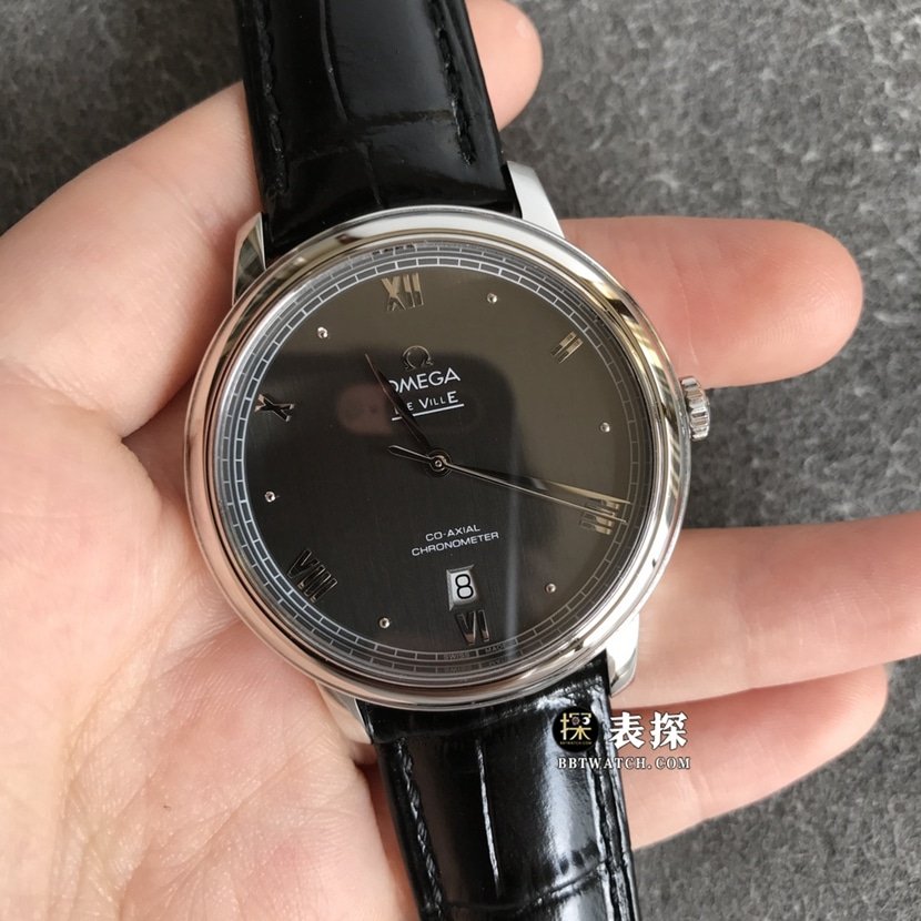 Omega Diefei top-tier 1:1high-quality replica watch men's black dialleather strap model pictures and prices front live photo