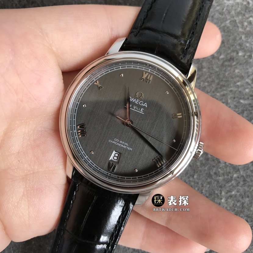 Omega Diefei top-tier 1:1high-quality replica watch men's black dialleather strap model pictures and prices front live photo