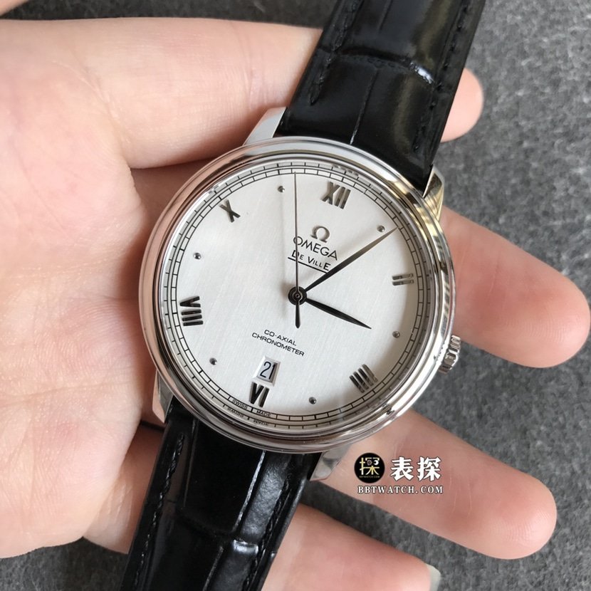 Omega Diefei top-tier 1:1super clone watch men's white dialleather strap model pictures and prices front live photo