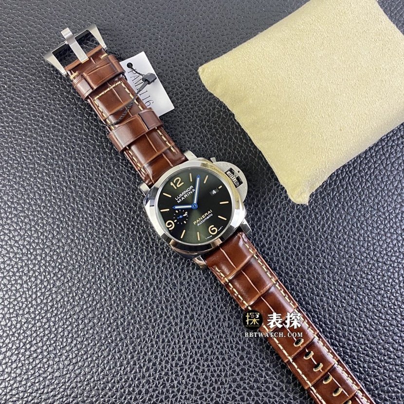 SBF factory Panerai Lumino PAM011161:1super clone watch men's olive green dialleather strap picture and price front live photo