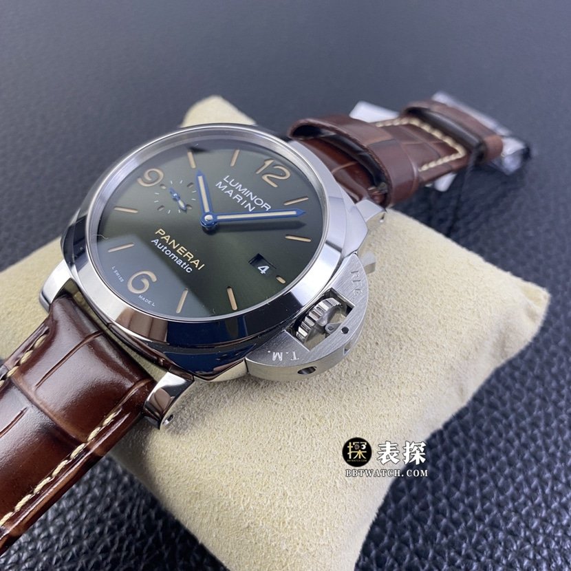 SBF factory Panerai Lumino PAM011161:1super clone watch men's olive green dialleather strap picture and price front live photo