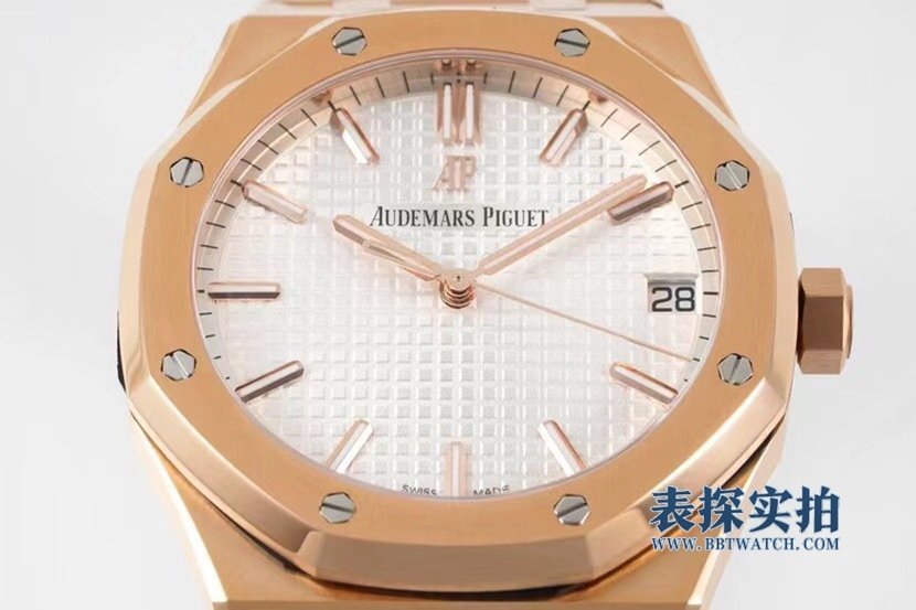 Big factory high-quality replicaZFAudemars Piguet white steel Royal Oak men's mechanical watch front