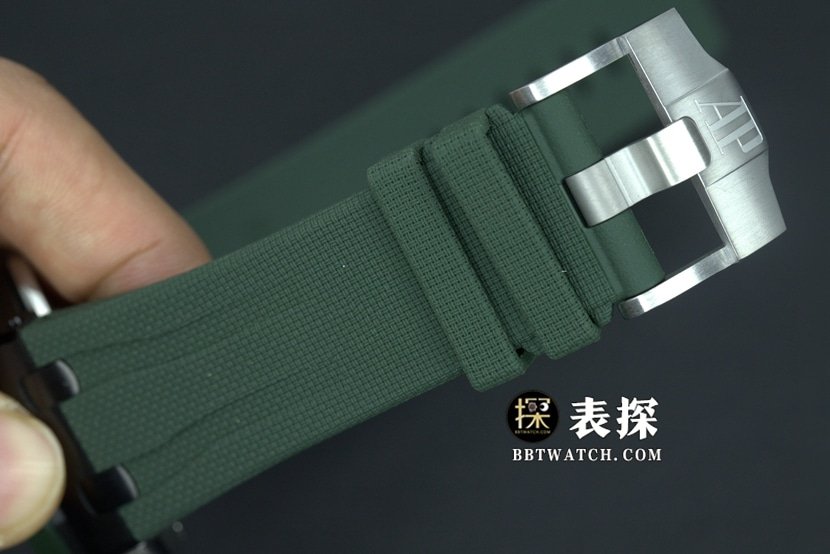 APF factory Audemars PiguetRoyal Oak offshore type 264051:1top-tier replica watch men's color ceramicgreen dial rubber model pictures and prices braceletlive photos