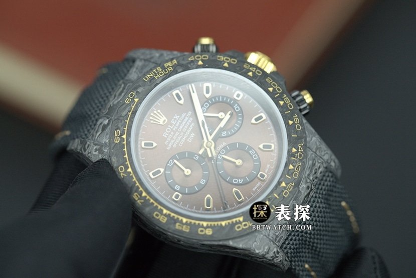 Diw factory Rolex men's universe chronograph Daytonatop-tier 1:1super clone watch gradient brown plate rubber model front live photo