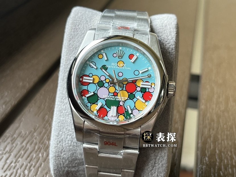 Rolex classic replica watch, krf Oyster Perpetual replica watch, front live photo