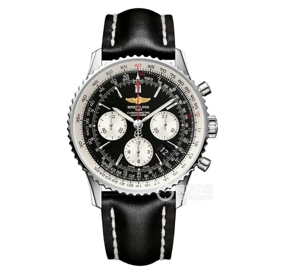 BLS aviation chronograph1Breitling1:1replica watch black dialleather strap model AB0138211B1P1