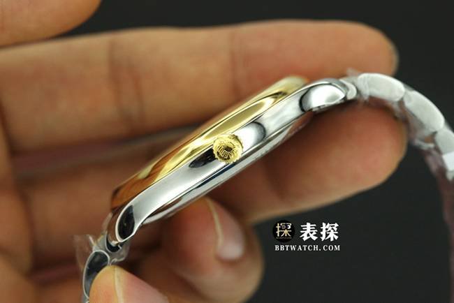 KY factory Longines men's watchmaking traditional top-tier 1:1 super clone watch gold plate steel bracelet model L2.793.5.37.7side live photo