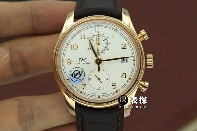 APS factory Portuguese Universal 1:1 replica watches silver white panda disk mechanical strap models IW390301