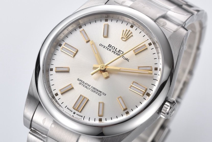 Rolex1:1,Oyster Perpetual replica watch,front live photo