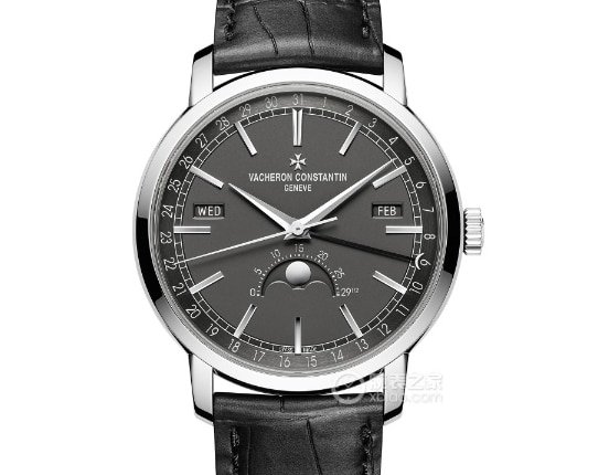 MX inheritance series Vacheron Constantin1:1replica watch gray plate black leather bracelet
