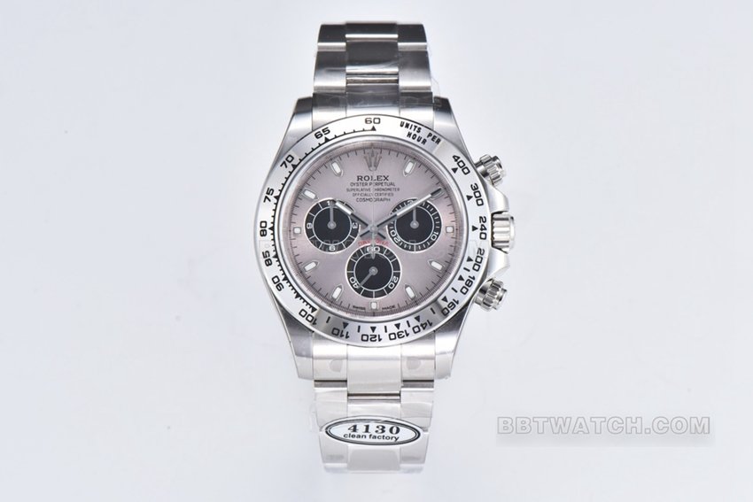 Factory C Rolex Daytona1:1super clone silver gray plate steel bracelet model m116509-0072front live photo