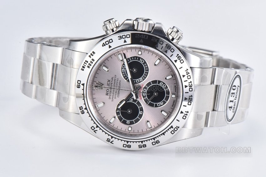 Factory C Rolex Daytona1:1super clone silver gray plate steel bracelet model m116509-0072front live photo