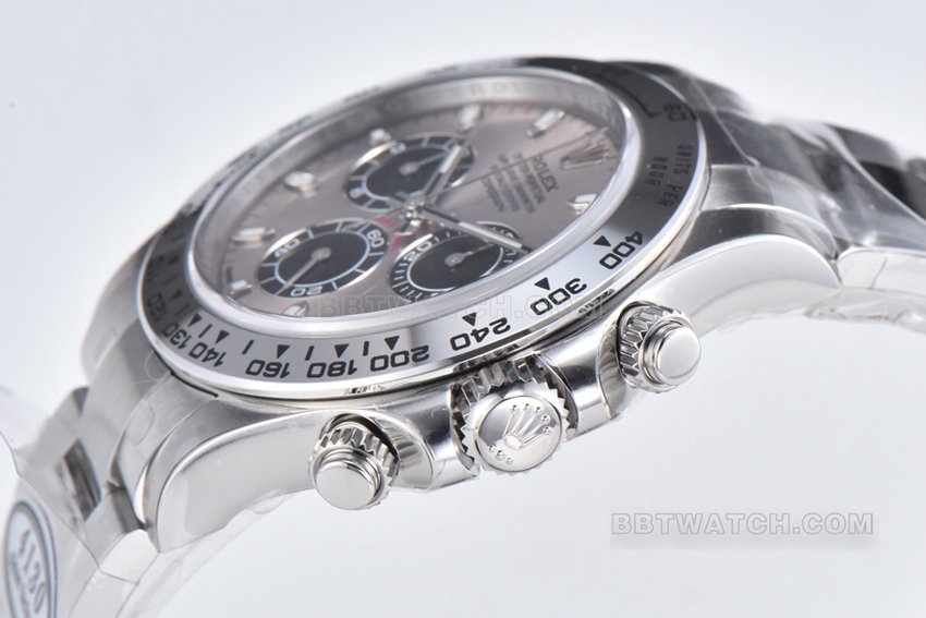 Factory C Rolex Daytona1:1super clone silver gray plate steel bracelet model m116509-0072side live photo