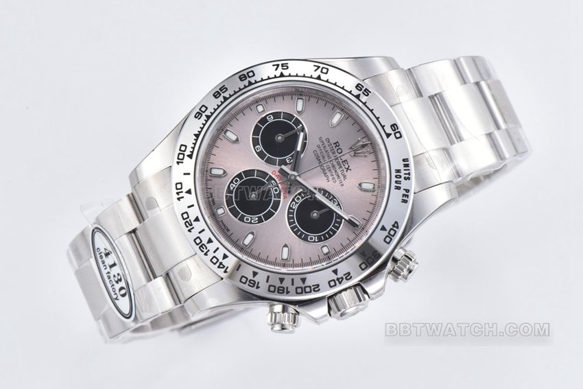 Factory C Rolex Daytona1:1super clone silver gray plate steel bracelet model m116509-0072front live photo