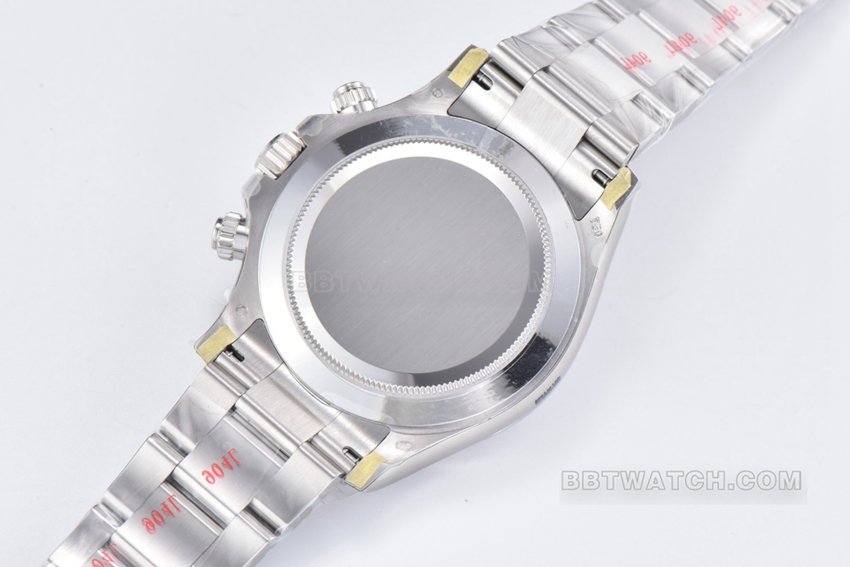Factory C Rolex Daytona1:1super clone silver gray plate steel bracelet model m116509-0072caseback live photo