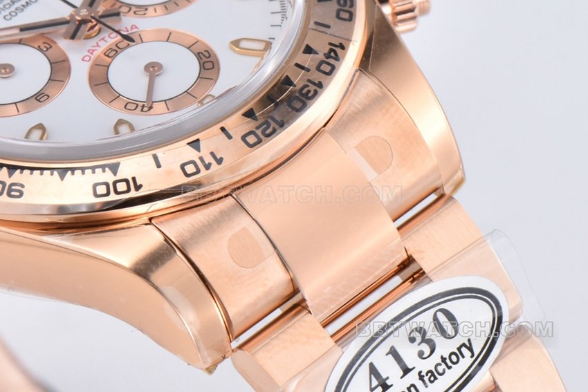 Factory C RolexDaytonatop-tier 1:1high-quality replicawhite dialrose goldsteel braceletm116505-0010front live photo