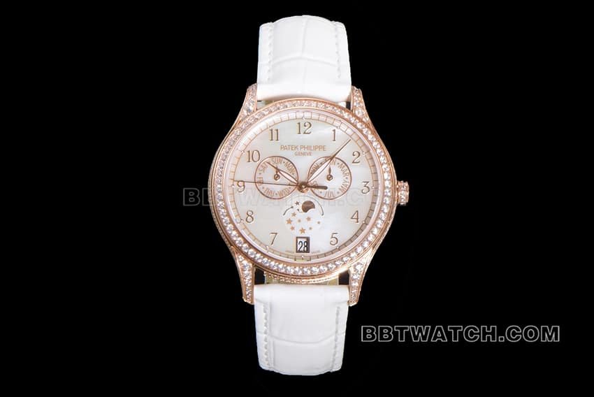 ZP factory Patek Philippe complex timepiece 1:1top-tier replicawhite dialleather strap model 4948R-001front live photo